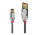 Cavo USB 2.0 Lindy Tipo A a Micro-B Cromo Line 1m Grigio