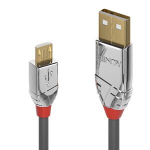 Cavo USB 2.0 Lindy AMicro-B Cromo Line 2 Metri Grigio - SKU: 36652