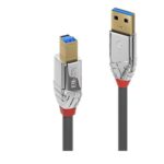 Cavo USB 3.2 Lindy Tipo A a B 5 Gbps Cromo Line 1 Metro