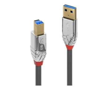 Cavo USB 3.2 Lindy Tipo A a B 5 Gbps Cromo Line 1 Metro