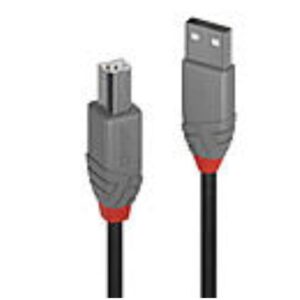 Cavo USB 2.0 Lindy Tipo A a B 2 metri Anthra Line