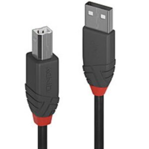 Cavo USB 2.0 Lindy Tipo A a B 5 Metri Nero