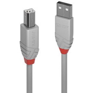 Cavo USB 2.0 Lindy Tipo A a B 0.5m Grigio