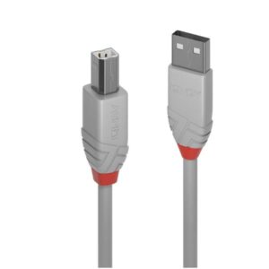 Cavo USB 2.0 Lindy Tipo A a B Grigio