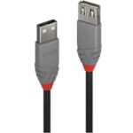 Prolunga USB 2.0 Lindy Anthra Line 0.2m Nero