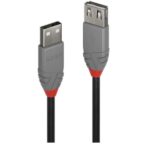 Prolunga USB 2.0 Lindy Anthra Line 0.5m Nero