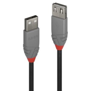 Prolunga USB 2.0 Lindy Tipo A Maschio a Tipo B Femmina 1m Nero