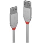 Prolunga USB 2.0 Lindy Tipo A Maschio/Femmina 1 metro Grigio