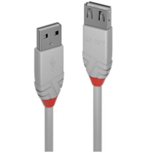 Prolunga USB 2.0 Lindy Tipo A Maschio/Femmina 1 metro Grigio