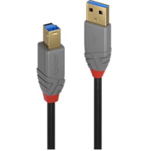 Cavo USB 3.2 Lindy Tipo A a B 5 Gbps 0.5m Nero