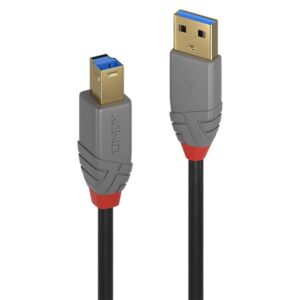 Cavo USB 3.2 Lindy Tipo A a Tipo B 5 Metri Grigio - SKU: 36744
