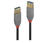 Cavo Prolunga USB 3.0 Lindy Tipo A 5Gbps 1 Metro Nero