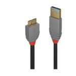 Cavo USB 3.2 Lindy Tipo A a Micro-B 5Gbps 0.5m Nero