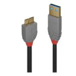 Cavo USB 3.2 Lindy Tipo A a Micro-B 5Gbps 3 Metri Nero