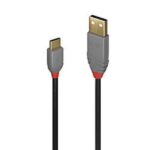 Cavo USB 2.0 Lindy Anthra Line Tipo A a C 1 metro Nero