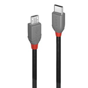Cavo USB-C a Micro USB Lindy Anthra Line 1m Nero - SKU: 36891-LND