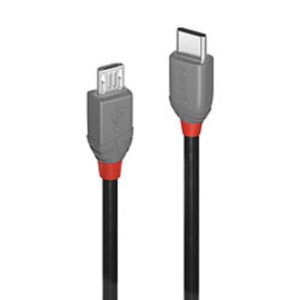 Cavo USB-C a Micro USB Lindy Anthra Line 3 Metri Nero - SKU: 36893-LND