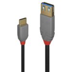 Adattatore USB 3.0 Lindy Tipo C a Tipo A 0.15m Nero