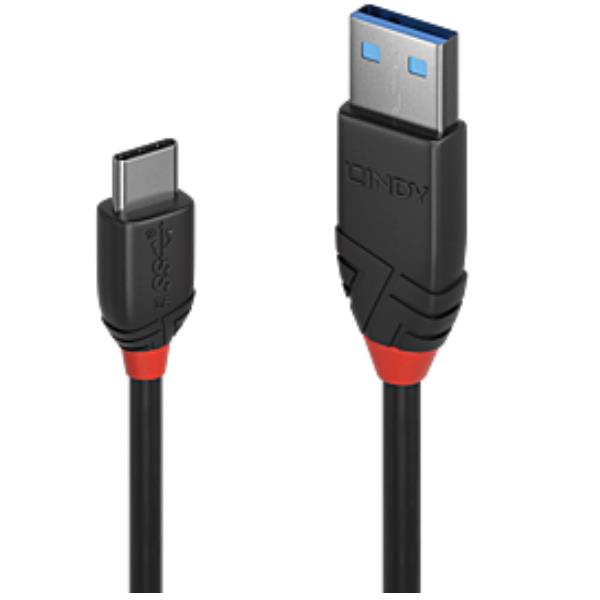 Cavo USB 3.2 Lindy Tipo A a C 10Gbps 0.5m Nero - SKU: 36915-LND
