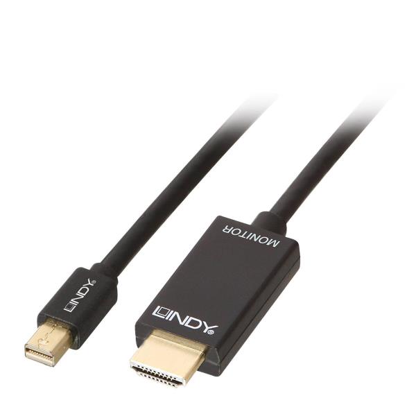Cavo HDMI a Mini DisplayPort Lindy 3 metri 4K - SKU: 36928