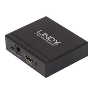 Splitter HDMI Lindy 4K 2 Porte Nero Metallo