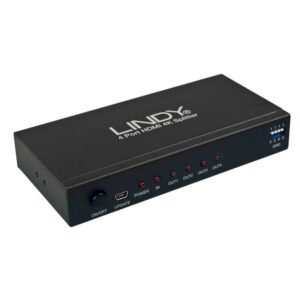 Splitter Video Lindy HDMI 4K 4 Porte Nero Metallo