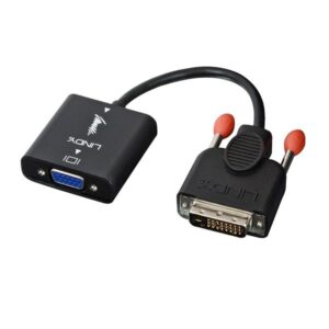 Convertitore DVI-D a VGA Lindy Nero Metallo