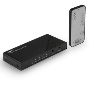 Switch HDMI Lindy 3 Porte 2.0 18Gbps Nero Metallo