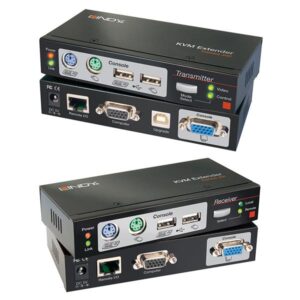 Extender Video KVM Lindy CAT.5 Nero per Monitor