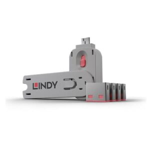 Cavo di Sicurezza Lindy Blocca Porte USB Rosa con 4 Serrature