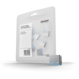 Cavo di Sicurezza Lindy Serrature Addizionali USB Blu per Portatili