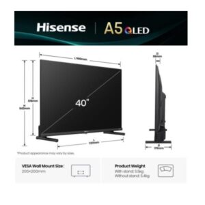 TV Hisense 40A59Q QLED Full HD Smart VIDAA
