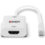 Convertitore Mini DisplayPort a HDMI Lindy Attivo 18Gbps