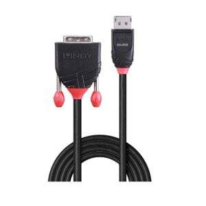 Cavo DisplayPort/DVI-D Lindy 5 metri Nero