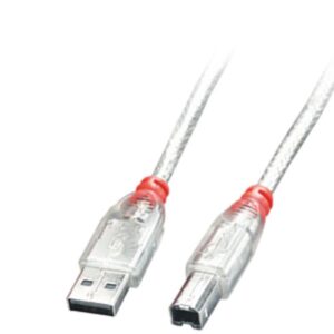 Cavo USB 2.0 AB Lindy Trasparente 5 Metri - SKU: 41755-LND