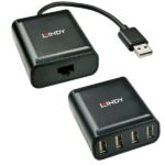 Extender USB 2.0 Lindy 4 Porte Nero