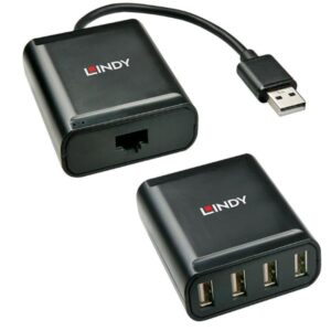 Extender USB 2.0 Lindy 4 Porte Nero