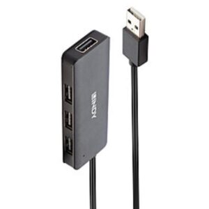 Hub USB 2.0 Lindy 4 Porte Nero - SKU: 42986-LND