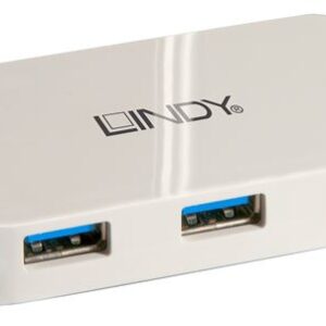 Hub USB Lindy 4 Porte USB 3.0 SuperSpeed Bianco
