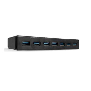 Hub USB Lindy 7 Porte USB 3.0 Nero Autoalimentato