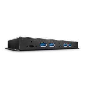 Hub USB 3.2 Gen 2 Lindy 7 Porte Tipo C Nero