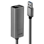Adattatore USB 3.0 a Ethernet 2.5G Lindy Nero