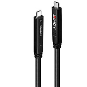 Cavo Ibrido USB-C Lindy USB 3.2 & DisplayPort 1.4, 10 Metri