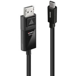 Cavo Adattatore USB-C a DisplayPort 8K60 Lindy 2 Metri Nero - SKU: 43342-LND