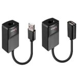 Adattatore USB Lindy Extender USB 1.1 Cat.6 60 Metri Nero