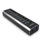Hub USB 3.0 Lindy 10 Porte con Interruttori On/Off