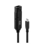 Adattatore USB-C Lindy 5 metri USB 3.2 Gen 2 Tipo C Maschio/Femmina Nero