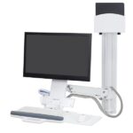 Staffa TV/Monitor Ergotron StyleView Sit-Stand 24″ Bianco con Supporto CPU
