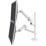 Staffa Monitor Ergotron Braccio Doppio Sovrapposto 2×40″ 20kg Bianco