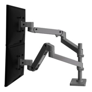 Staffa Doppio Monitor Ergotron LX Pro Dual Grigio Scuro 24" 10kg